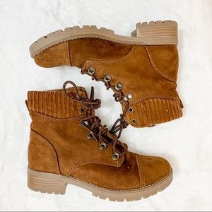 Universal Thread Brown Faux Suede Combat Boot